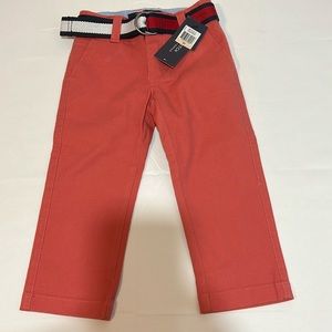 Tommy Hilfiger KIDS' SOLID STRETCH CHINO pant with belt